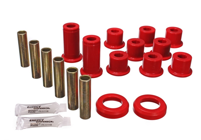 Chevrolet Blazer Leaf Spring Bushing Set - Rear - Energy Suspension - Performance Polyurethane - Red - `82-`04 Chevrolet Blazer Leaf Spring Bushing Set - Rear - Energy Suspension - Performance Polyurethane - Red - `82-`04